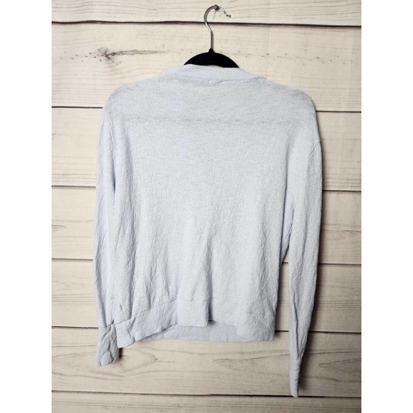 J. Crew Womens Eyelash Cross Over Knitted Sweatshirt V Neck Gray Size XS - Picture 2 of 6